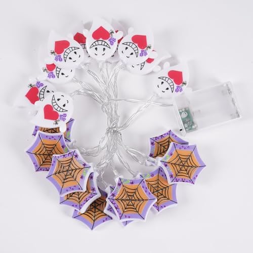 CAKERS Creative Halloween Fairy Lights|Warm White Light Novelty String Lights|Led Hanging Copper Wire Lights|Night Lamps for Party Home Office Decor,H,5m(16.4ft)-20LED-Solar - Image 2