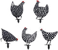 AOZITA 5 PCS 13 inch Metal Chicken Yard Art Garden Decorative Stake Hollow Out Rooster Animals Silhouette Statue Decor, Pathway, Floor, Garden, Lawn, Outdoor Decoration by AOZITA
