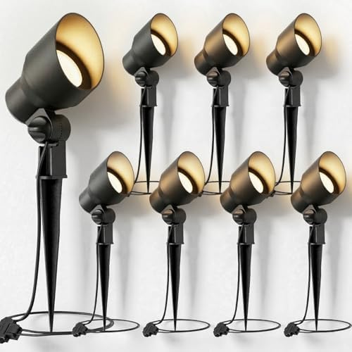 GOLDEN STAR Landscape Spotlights 12V AC 20W Lights G4 Halogen, 8 Pack by GOLDENSTAR