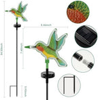 Solar Hummingbird Garden Lights 2 Pack, Colorful Neon Glow LED Solar Stake Lights, Waterproof Outdoor Decorative Landscape Lighting for Yard, Patio, Gifts for Mom - Image 2