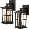 BesLowe 2-Pack Outdoor Wall Light Fixtures, Exterior Porch Lights, Black by BringYourBrightFuture