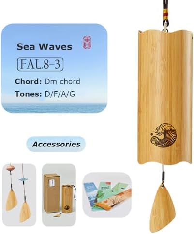 Bamboo 8-Tone Chords Wind Chimes Musical Chords Sound Healing Meditation Yoga Home Garden Patio Decoration - Image 3