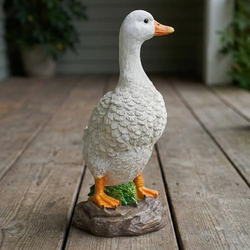 Funny Duck Outdoor Statue, Resin Garden Lawn Yard Decor, Figurine Sculpture Ornament for Porch Patio Flower Bed Home Bookshelf, 11.6" H × 5.5" L × 5.5" W - Image 2