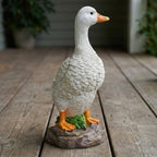 Funny Duck Outdoor Statue, Resin Garden Lawn Yard Decor, Figurine Sculpture Ornament for Porch Patio Flower Bed Home Bookshelf, 11.6" H × 5.5" L × 5.5" W - Image 2