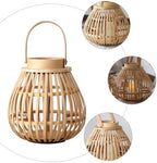 Handmade Bamboo Lantern Candle Holder for Home Holiday Parties Xmas - Image 4