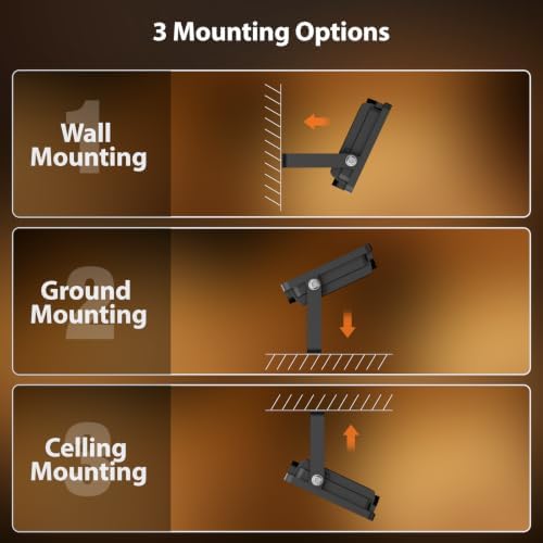 Onforu Orange Halloween Flood Lights, 30W Dusk to Dawn Floodlight 2 Pack LED Spot Lights Outdoor Decoration, Auto ON/Off Plug in Spotlights, IP65 Waterproof Uplighting Uplights for Party Garden - Image 7