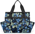 Blueberry Garden Tool Bag Organizer Heavy Duty Fruit Printed Gardening Tote Bag with 10 Pockets for Women Men Gardening Gifts by Home