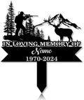 Personalized Hunter Grave Marker Elk Hunting Memorial Garden Stake 8-24 inch Hunter Dad Loss Gift, Hunter Memorial Gift Loss of Loved One (Elk Hunting) by Linktee