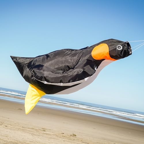 In the Breeze 5252 — Penguin Big Breeze Windsock™ — Large, 3D Beach Windsock for Yards, Gardens, Patios - Image 3