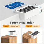 Bridika Solar Deck Lights Outdoor 12 Pack, Bright Solar Fence Lights with Lens, 3 Color Modes IP65 Waterproof Large Size Step Lights for Outside, Fence, Stair, Backyard, Patio, Wall White - Image 7