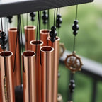 Handmade Copper Wind Chime - Decorative Metal Bells for Balcony, Garden, and Patio - Unique Ship, Soothing Sounds for Outdoor Relaxation - Image 3