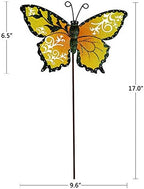 3 Pack Butterfly Garden Stakes Decor, 17" H Metal Butterflies Stakes Yard Art Ornaments for Indoor Outdoor Lawn Porch Pathway Patio Plant Pot Flower Bed Decor - Image 7