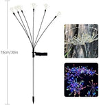 JJGoo Solar Garden Lights, New Upgraded 6 Pack Solar Swaying Starburst Light, Waterproof Fireworks Outdoor Lights, Yard Patio Pathway Decoration, Colorful - Image 2