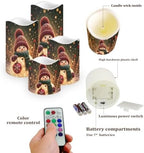Christmas Snowman Electric Flameless Candles Set of 4 - Image 3