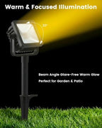 Outdoor LED Spotlight with Metal Spike 16.8W Adjustable Die-Cast Aluminum Landscape Lighting, Wet Location ETL UL CSA Qualified Safe for Garden, Yard & Tree Illumination - Image 3