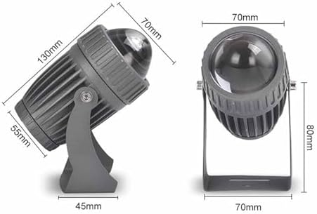 10W Rotation Spotlight Long Range LED Flood Lights, Narrow Beam Angle Landscape Lamps, AC 85-265V Outdoor Wall Washer, IP65 Building Exterior Wall Lighting Projector(Red) - Image 2