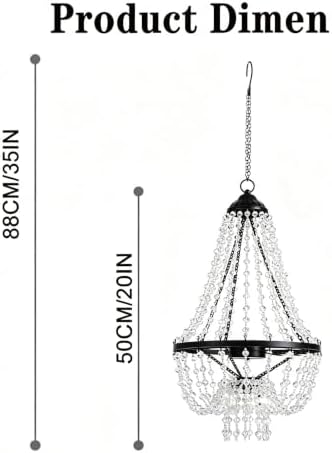 Solar Hanging Crystal Chandelier, Waterproof LED Outdoor Garden Decor Light - Image 4