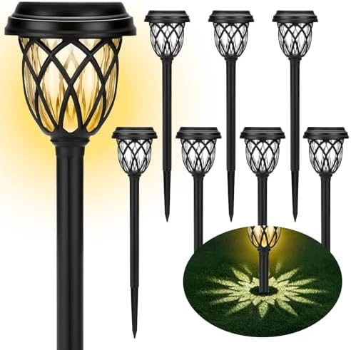 Solar Outdoor Lights, IP65 Waterproof - Bright Solar Garden Lights for Patio, Yard, Driveway Decoration by ruhotili