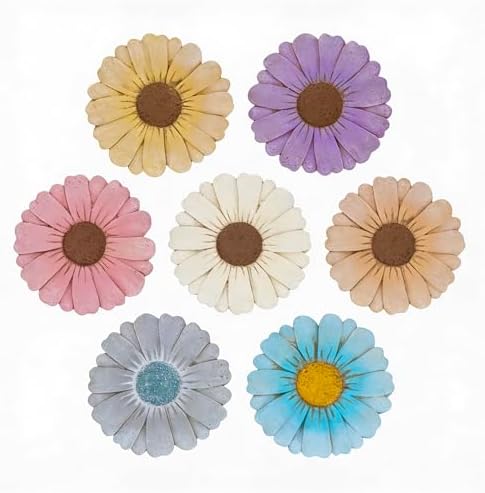 2 Pack Daisy Cement Stepping Stones 10 Inch, Heavy Duty Garden Pathway Stones, Non Slip Outdoor Walkway Decor for Yard Patio Lawn, Weather Resistant Fall Garden(Yellow) - Image 6
