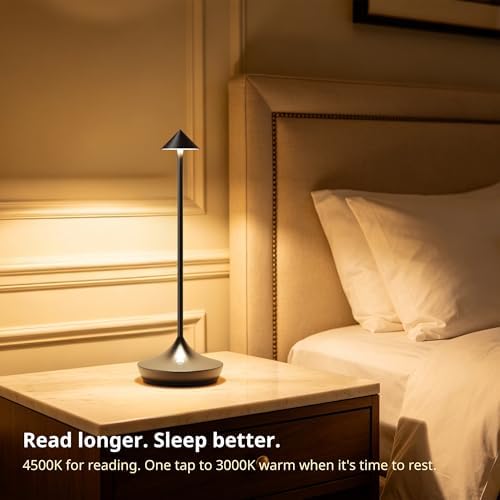 Cordless Rechargeable Table Lamp, Long-Lasting 60-Hr Battery, Dimmable LED - Image 3