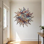 Sun Metal Wall Art Celestial Decorative Plaque Rustic Iron Decor for Living Room Bedroom Patio Garden Outdoor Indoor Hanging Ornament (16 INCH) - Image 5