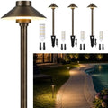 Gardenreet Solid Brass Low Voltage Hat-Top Path Light, Bronze, G4 2700K 4Pk by Gardenreet