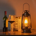 Vintage Rustic Accent Old Fashioned Electric Lantern Oil Lamp with Edison LED Bulb Bronze Rust Finish Nightstand Desk Table Lamps for Antique Designer Light Study Room Bedroom Theatre Prop - Image 5
