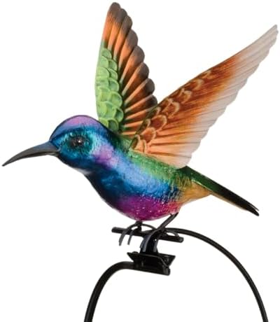 Regal Art & Gift Rocker Hummingbird Garden Stake, Colorful Metal Stake, Rocking Design, Glossy Metallic Finish, Weather & Fade Resistant, Ideal Garden Decor, Purple, 8.5"L x 5.75"W x 42.75" - Image 7