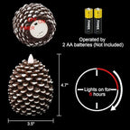 Wondise Flameless Candles with 6H Timer Pine Cone Candles - Image 2