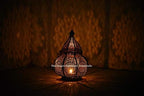 Oriental Moroccan Metal Lantern Black 30cm | Oriental Moroccan Wind Light Garden Wind Light | Moroccan Metal Lantern for Outside as a Garden Lantern, or Inside as a Table/Candle Lantern by Rajbhoomi_handicrafts