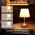 Small Cordless Table Lamp Rechargeable Gold - Image 2