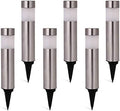 SUNWIND Solar Bollard Lights Outdoor - 6 Pack Stainless Steel Warm White LED Landscape Lights Waterproof Decorative Lighting for Backyard Lawn Patio by SUNWIND