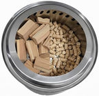 Relaxdays Smokeless Tabletop Fireplace, Stainless Steel, 25 x 22.5 x 22.5 cm, Removable Ash Tray, Camping, Silver - Image 5