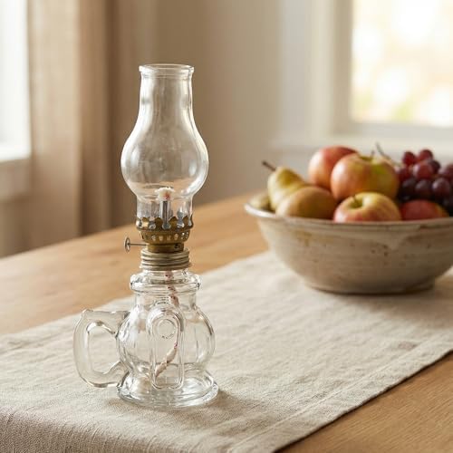2pcs Vintage Kerosene Lantern with Glass Shade, 100ml Metal Lamp - Image 4