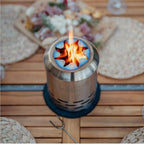Sylvesta XL Tabletop Fire Pit – Smokeless Firepit 9" with Premium Carry Bag, Fire Pit Mat, Stainless Steel Lid, Removable Ash Tray, Fire Poker – Portable Fire Pit for Camping, Outdoor, Home & Patio - Image 2