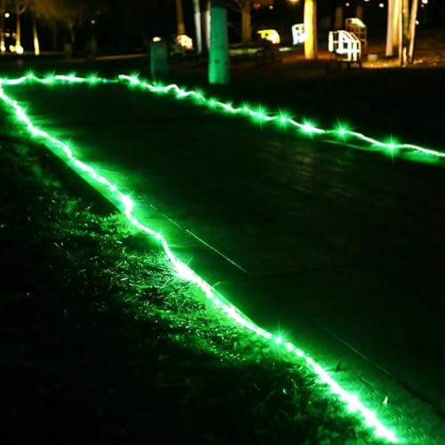 DINGFU 50ft 360 LED Rope Lights, Waterproof Green Rope Lights for Outside - Image 4