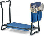 GIANTEX Garden Kneeler & Seat, Heavy-Duty Garden Bench, Blue with 1 Bag by Giantex
