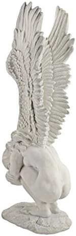 Design Toscano KY30700 Extended Grace Angel Garden Statue, 24 Inch, Antique Stone - Image 2