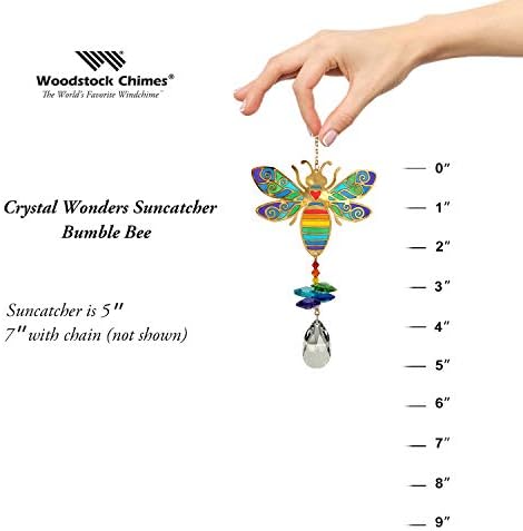 Woodstock Chimes Woodstock Rainbow Makers Collection, Crystal Wonders, 5'' Bumble Bee Crystal Wonders Crystal Suncatchers for Outdoor, Patio, Home or Garden Décor (CWBEE) - Image 3