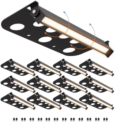 12 Pack 7 Inch Retaining Wall Lights, 2700K LED Hardscape Lighting by Poxran