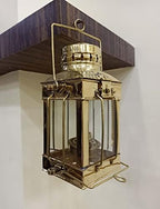 Vintage Marine Anchor Decorative Oil Lamp - Nautical Brass Ship Lantern Glass Oil Lamp - for Home Decor - Nautical or Victorian Wedding - Store Rustic Vintage Home Decor Gifts - Image 4