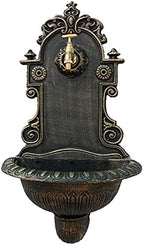 Antique Gold Cast Iron Wall Mounted Hand Sink Farm House Home Garden Decor Heavy Metal Wash Stand Handmade Wall Decor Wash Basin Wall Water Fountain - Image 6
