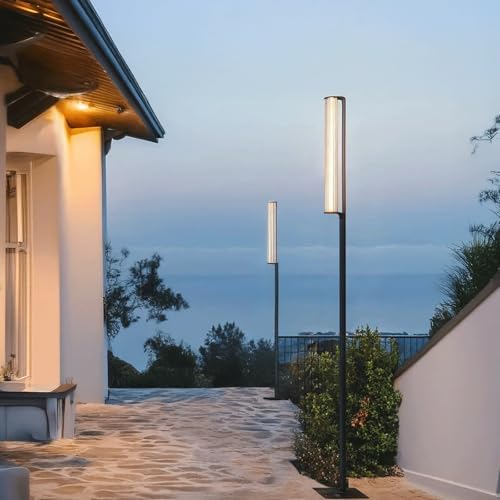 Bollard Light, Stainless Steel Outdoor Post Light, LED Pathway Lamp for Landscape Lighting, IP65 Waterproof Garden Bollard Lamp for Yard Walkway Courtyard Residential Use(Large) - Image 7