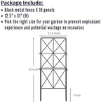 ShopLaLa Decorative Garden Fences (10 Panels) 12.5inx31in Metal Fencing - Image 2
