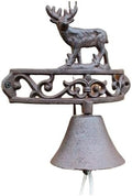 Dinner Bell,Cast Iron, Wall, Featured On an Antique Vintage ic Farmhouse Bracket Classic Cabin Metal Mount by Unknown