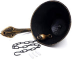 HongK- Upstreet Outdoor Dinner Bell Made For Ranch House Family Front Door Interior Exterior Décor | Wall Hanging Mount Heavy Cast Solid Iron Decoration Gold Large (H: 5" x W: 7") [P/N: ET-BELL002-L] - Image 4