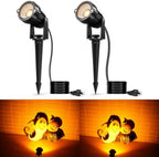 Halloween Orange Purple Spotlights Outdoor Landscape Lighting for Yard by Unknown
