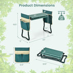 LDAILY Garden Kneeler and Seat, Heavy-Duty Foldable Garden Stool - Image 3