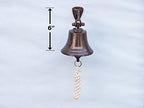 Hampton Nautical BL-2019AN-6 Antiqued Copper Hanging Ships Bell 6" - Nautical Decor - Nautical Home Decoration - Image 2