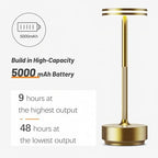 Hapfish Rechargeable Cordless Table Lamps, 5000mAh Battery Operated Lamp - Image 2